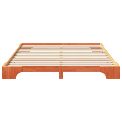 Bed Frame Brown 180 x 220 cm Solid Pine Wood