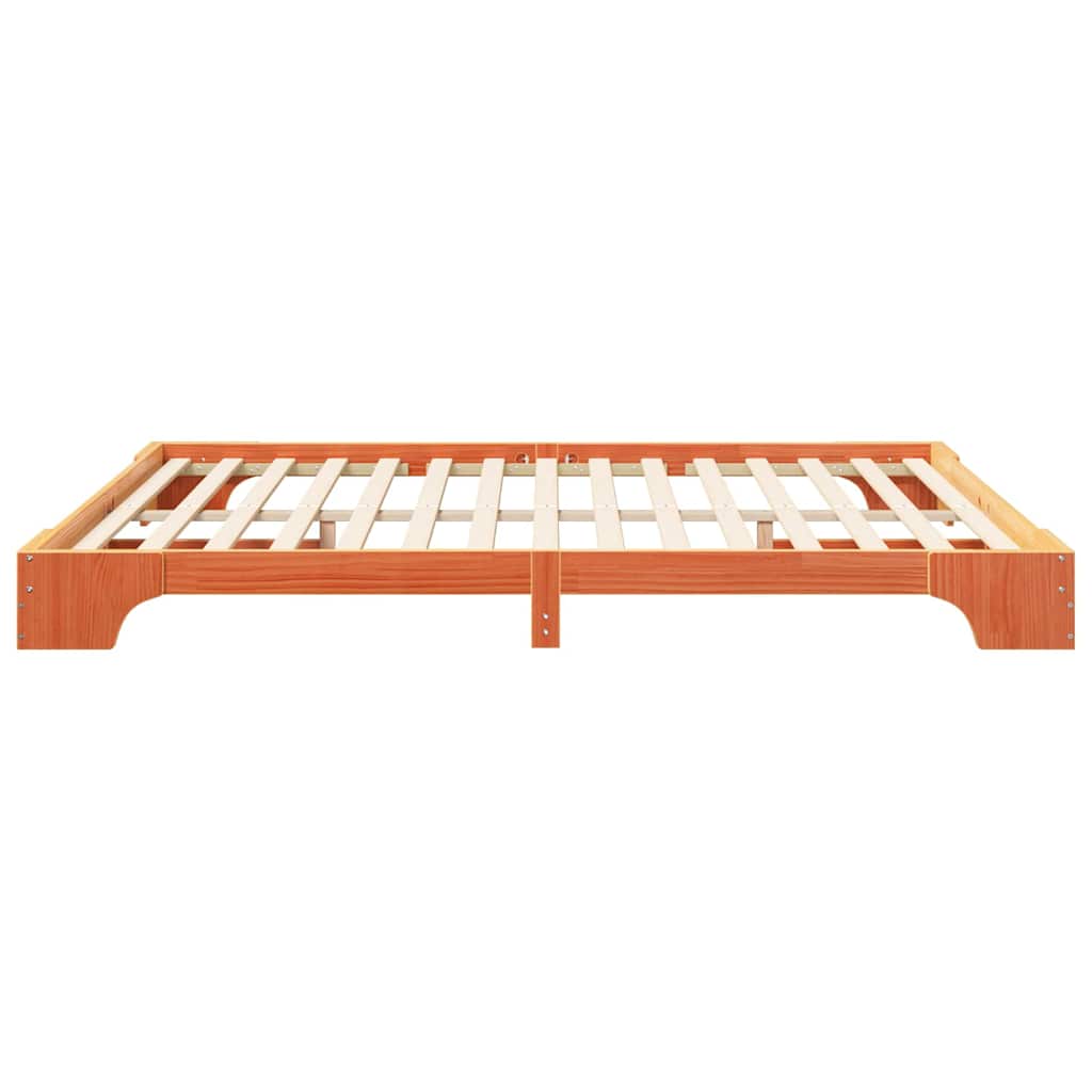 Bed Frame Brown 180 x 220 cm Solid Pine Wood