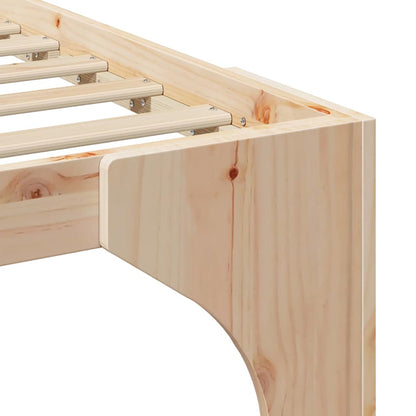 Bed Frame Brown 200 x 200 cm Solid Pine Wood