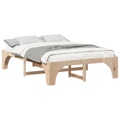 Bed Frame Brown 160 x 200 cm Solid Pine Wood