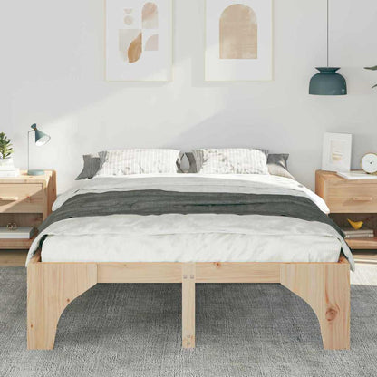 Bed Frame Brown 150 x 200 cm Solid Pine Wood