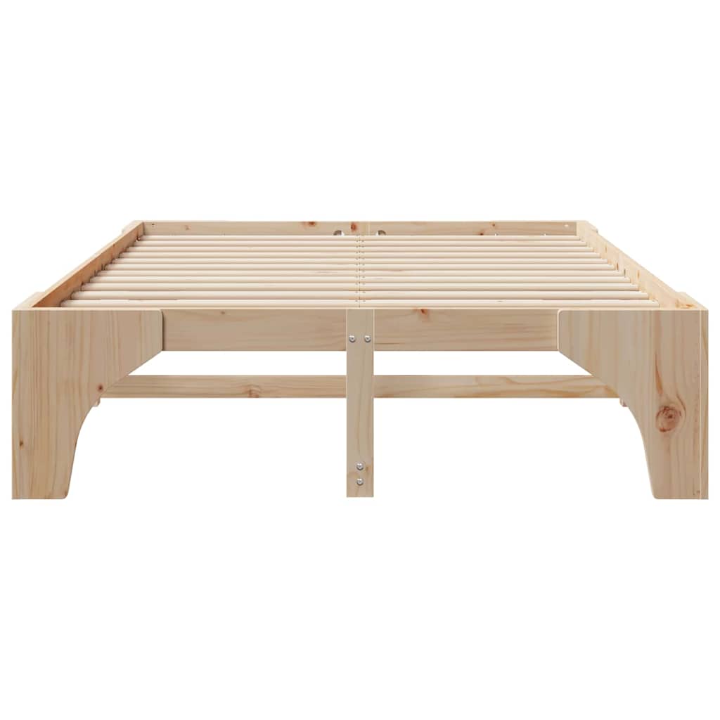 Bed Frame Brown 150 x 200 cm Solid Pine Wood