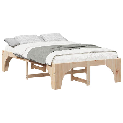Bed Frame Brown 120 x 200 cm Solid Pine Wood