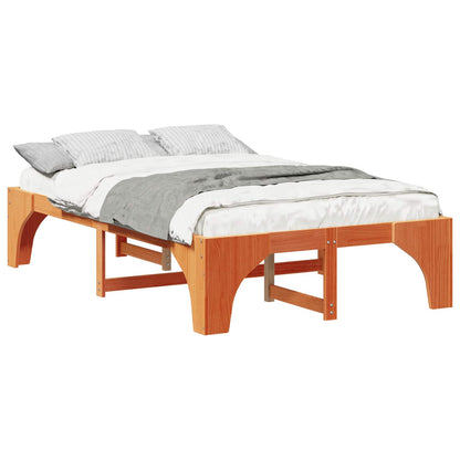 Bed Frame Brown 120 x 190 cm Solid Pine Wood