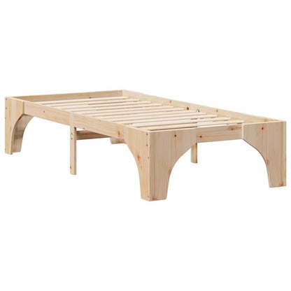 Bed Frame Brown 90 x 200 cm Solid Pine Wood