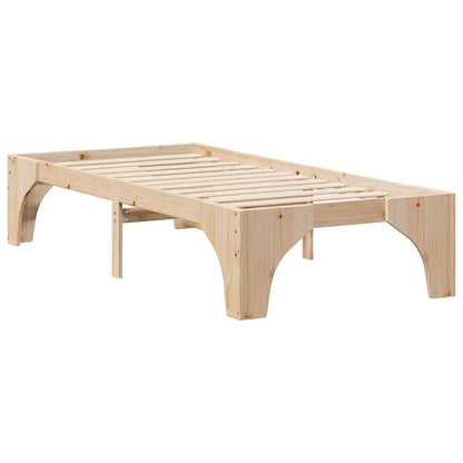 Bed Frame Brown 90 x 200 cm Solid Pine Wood