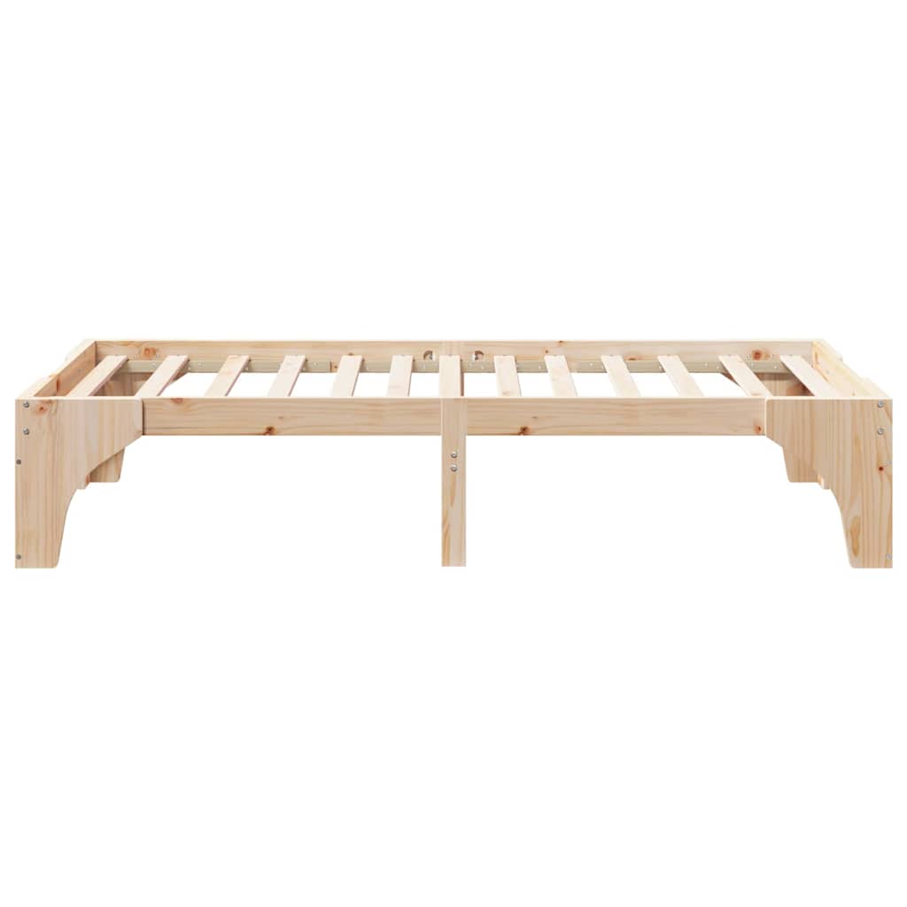 Bed Frame Brown 90 x 200 cm Solid Pine Wood