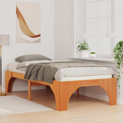 Bed Frame Brown 90 x 200 cm Solid Pine Wood