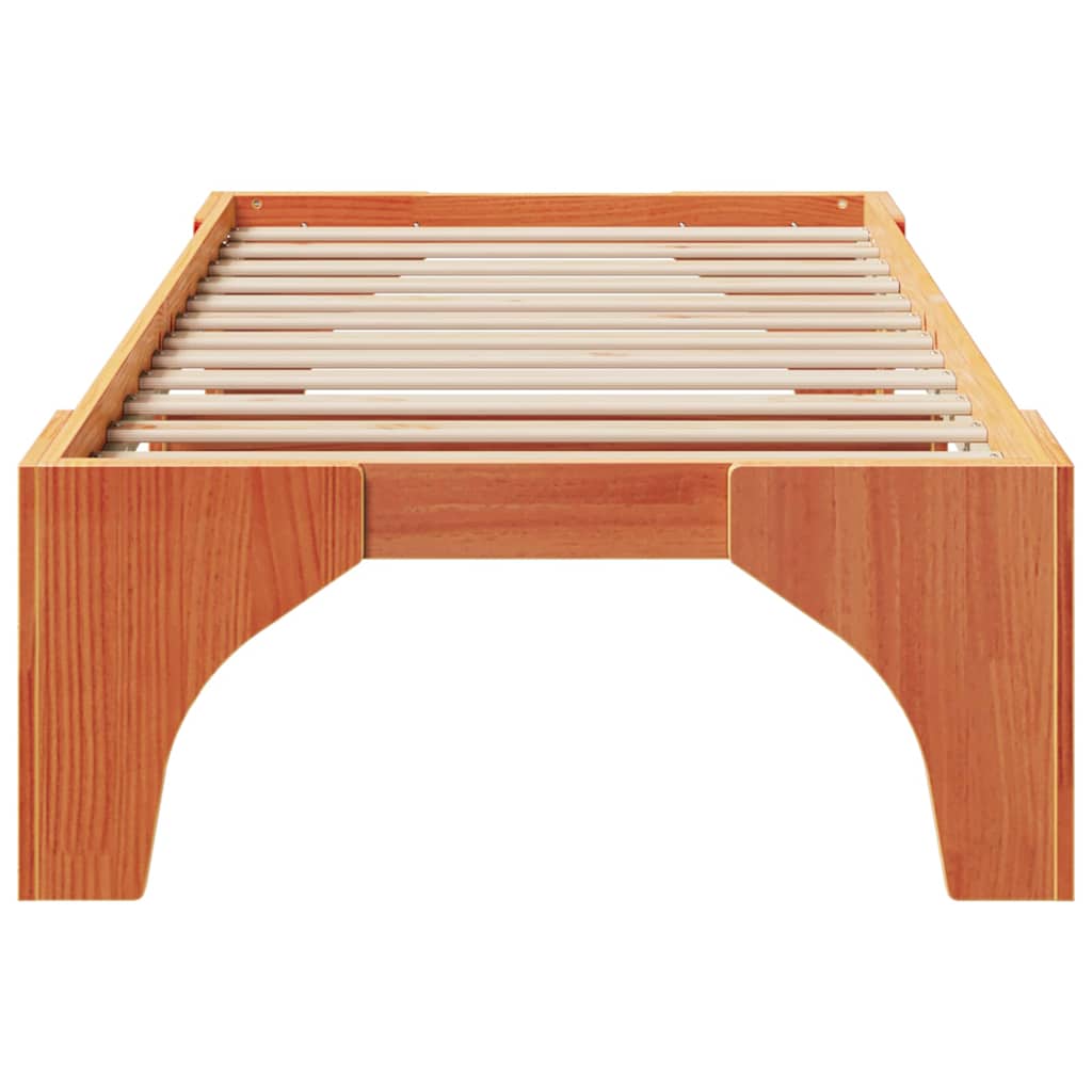 Bed Frame Brown 90 x 200 cm Solid Pine Wood