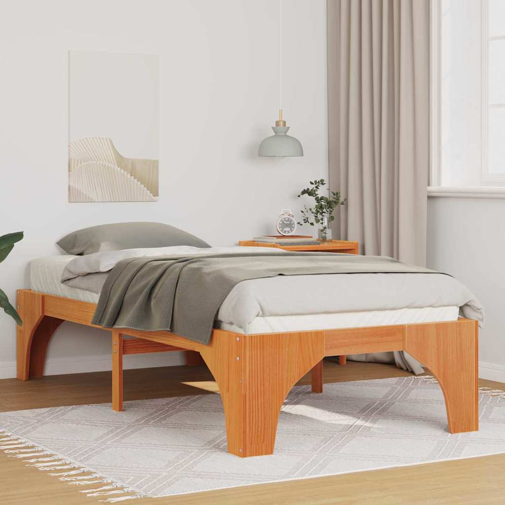 Bed Frame Brown 80 x 200 cm Solid Pine Wood