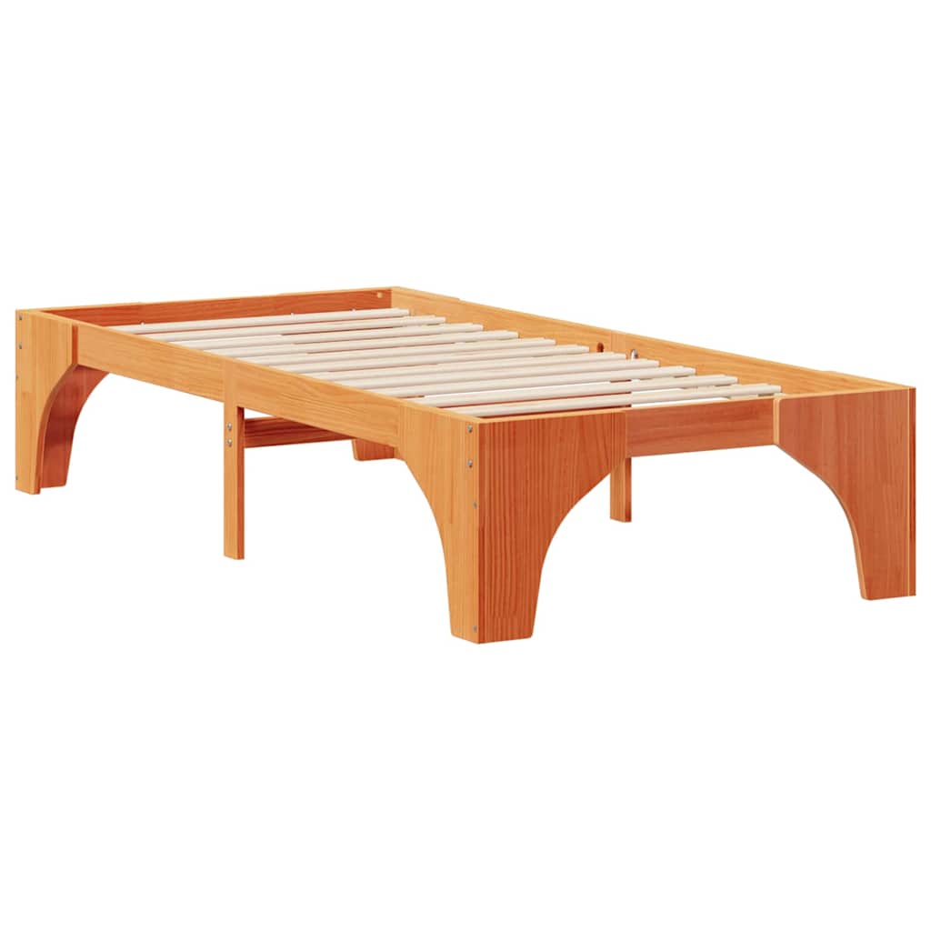 Bed Frame Brown 90 x 190 cm Solid Pine Wood