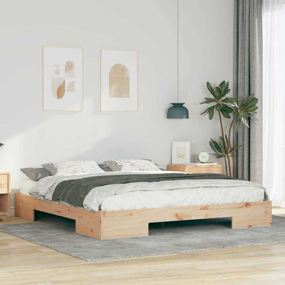 Bed Frame Brown 200 x 200 cm