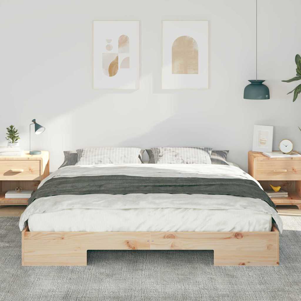 Bed Frame Brown 200 x 200 cm