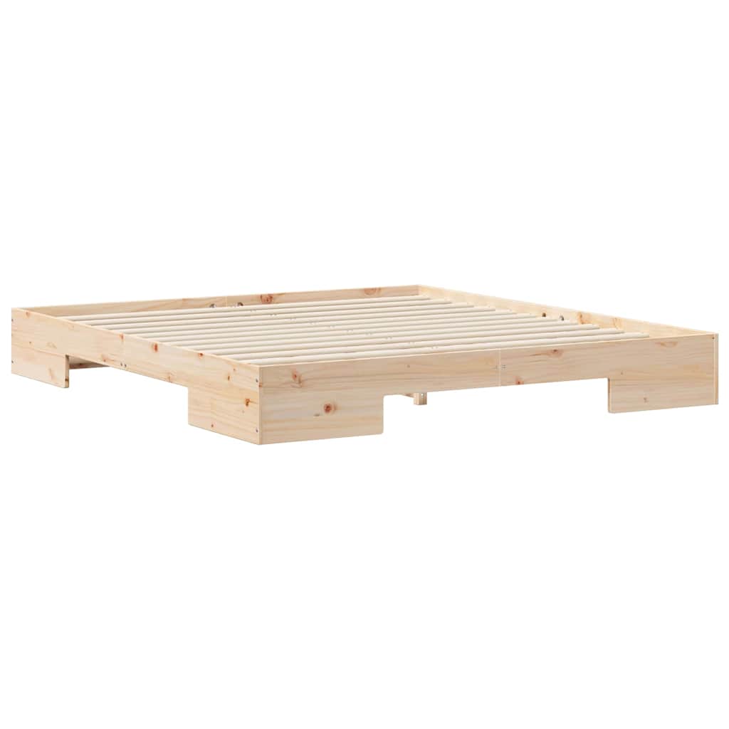 Bed Frame Brown 200 x 200 cm