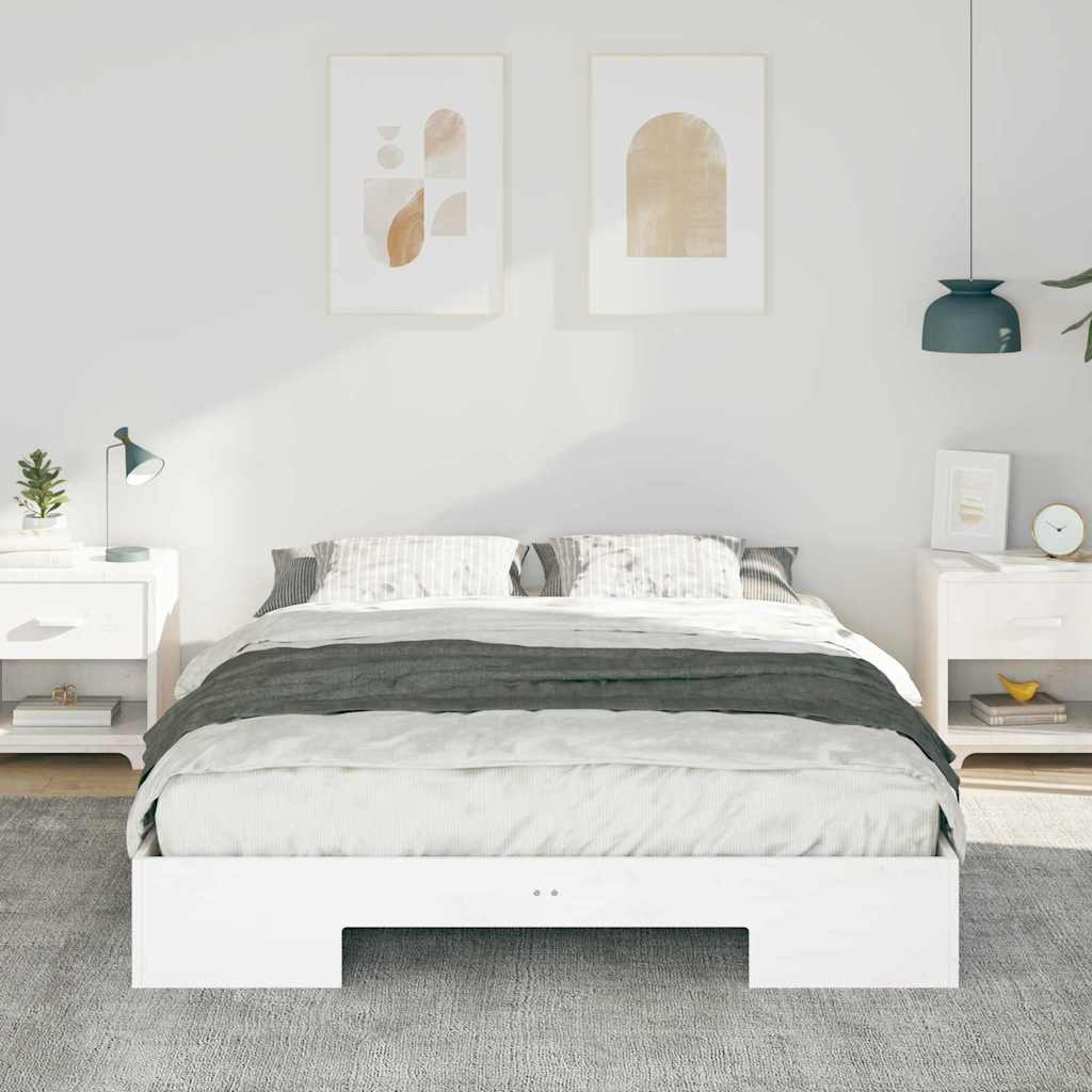Bed Frame White 140 x 200 cm