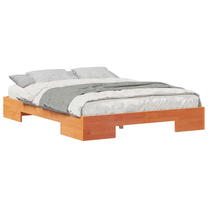 Bed Frame Brown 140 x 200 cm