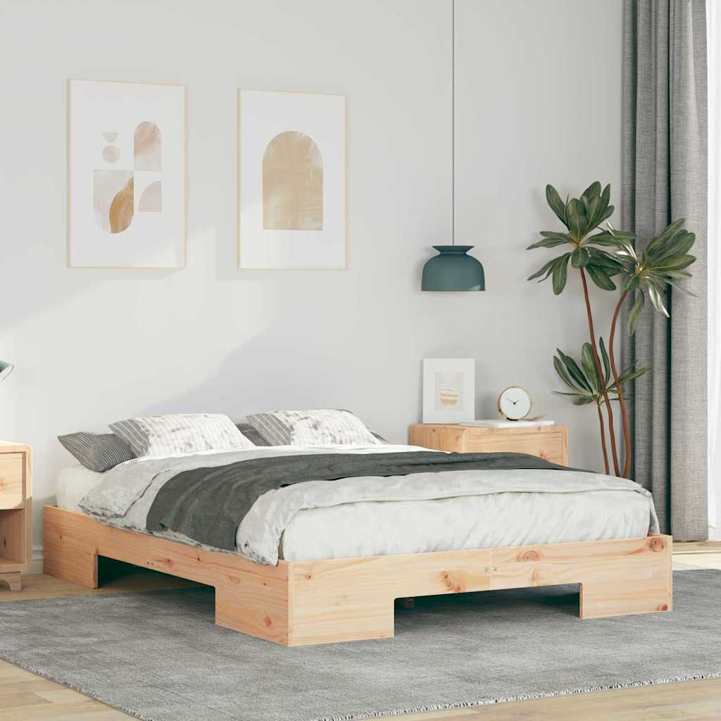 Bed Frame Brown 120 x 200 cm