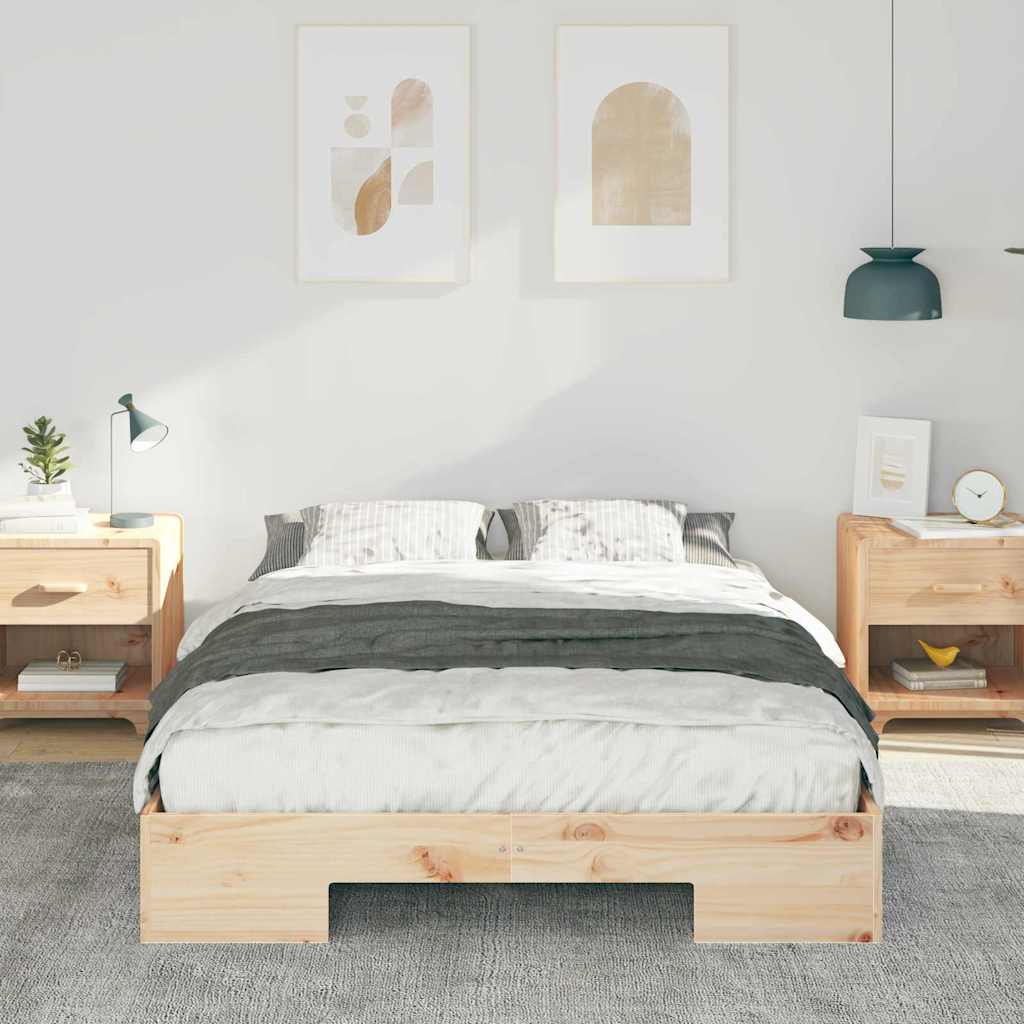 Bed Frame Brown 120 x 200 cm
