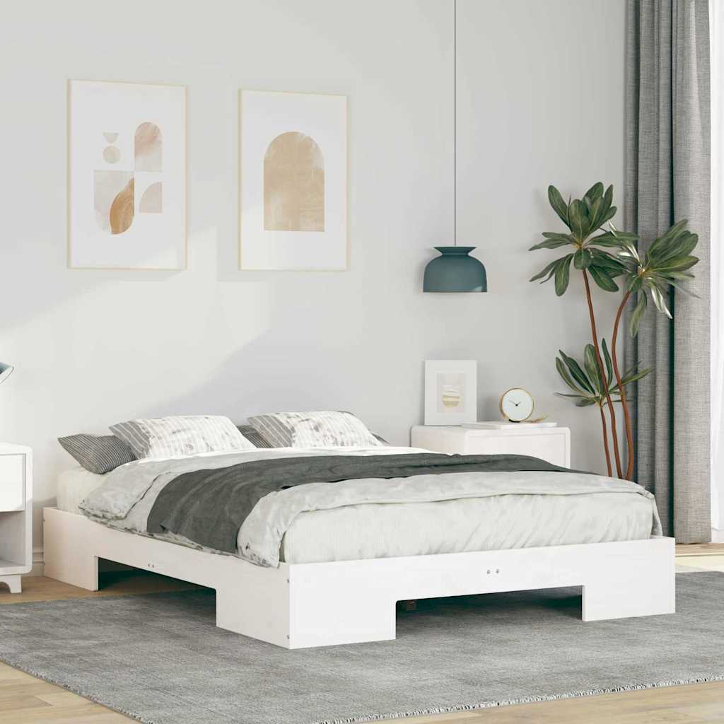 Bed Frame White 135 x 190 cm