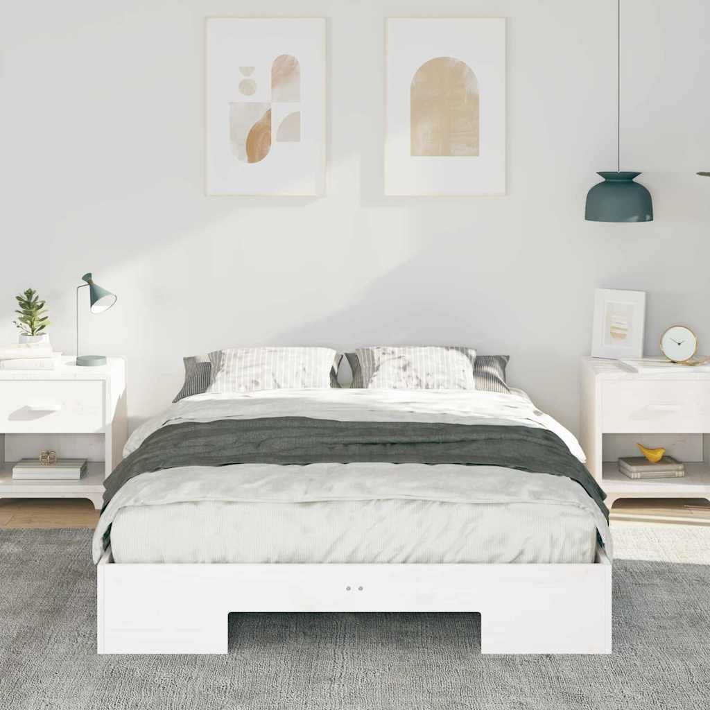 Bed Frame White 135 x 190 cm