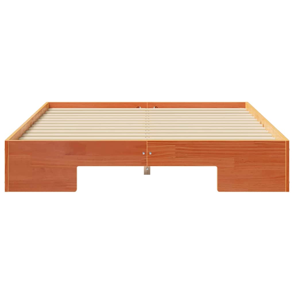 Bed Frame Brown 135 x 190 cm
