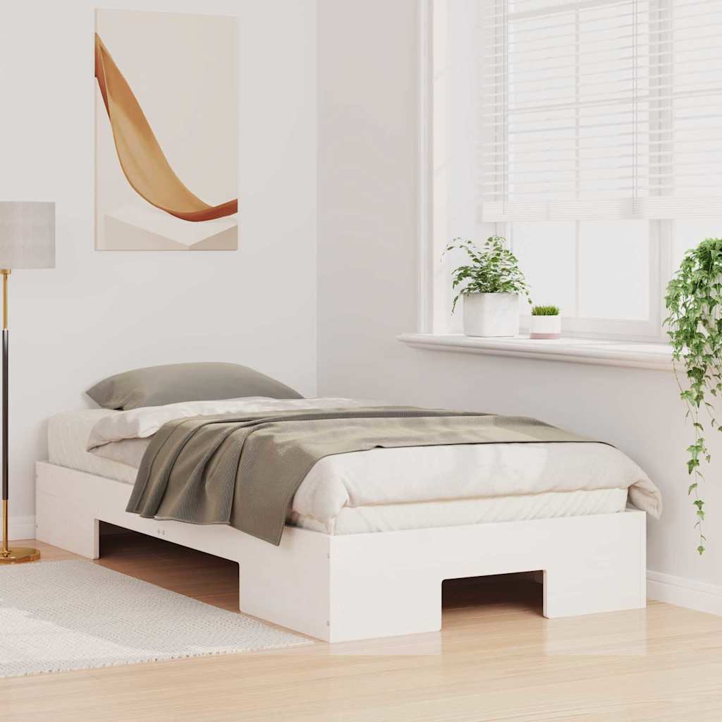 Bed Frame White 90 x 190 cm