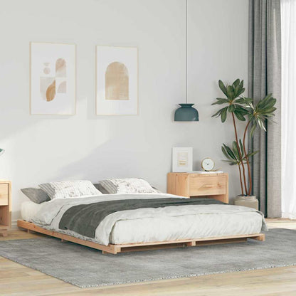 Bed Frame Brown 150 x 200 cm Solid Pine Wood