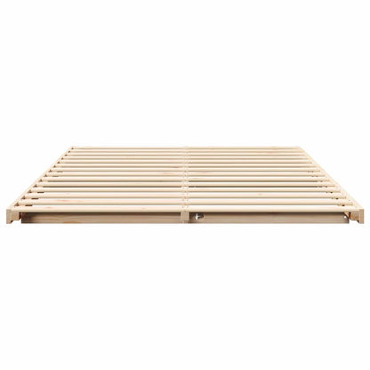 Bed Frame Brown 150 x 200 cm Solid Pine Wood