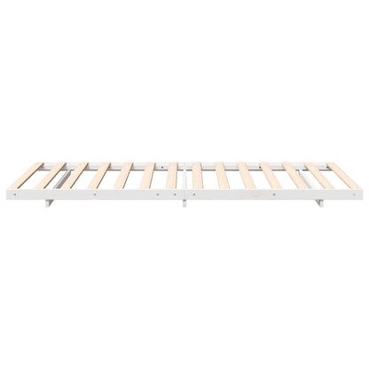 Bed Frame White 80 x 200 cm Solid Pine Wood
