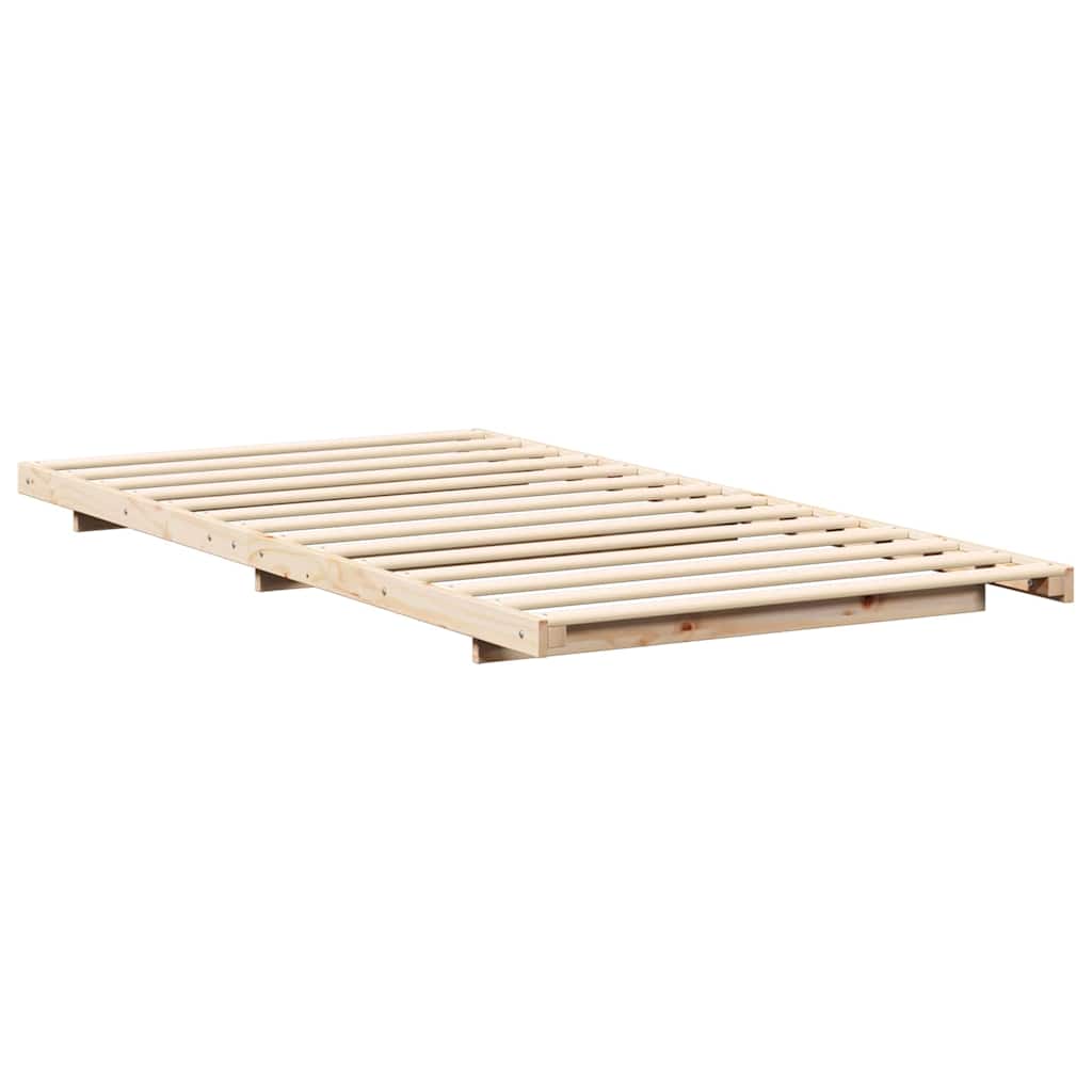 Bed Frame Brown 100 x 210 cm Solid Pine Wood