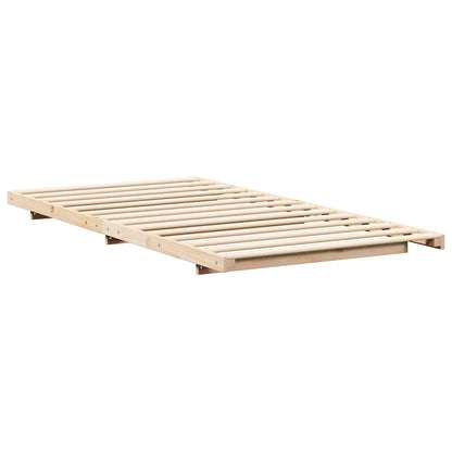 Bed Frame Brown 100 x 210 cm Solid Pine Wood