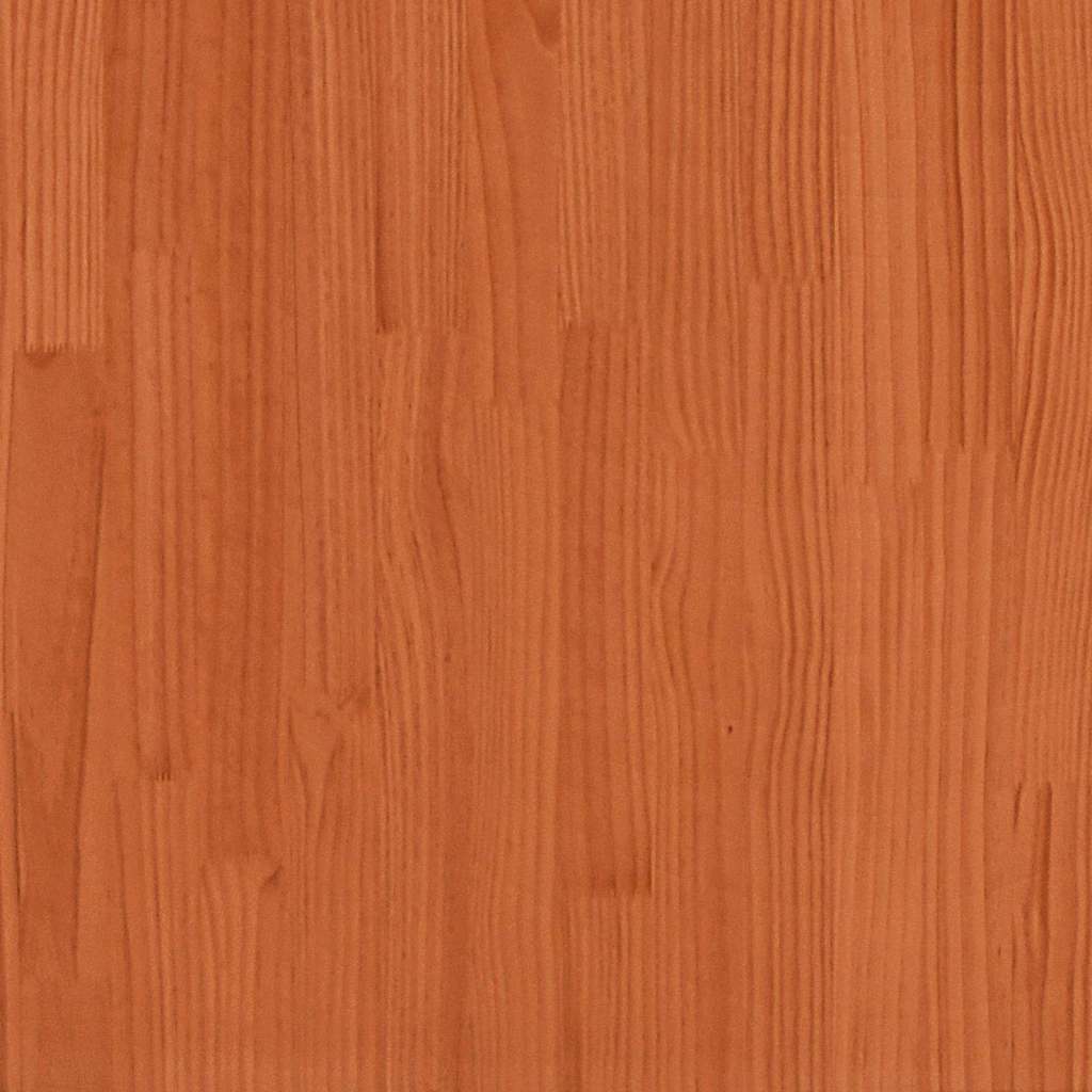 Bed Frame Wax Brown 80 x 220 cm Solid Pine Wood