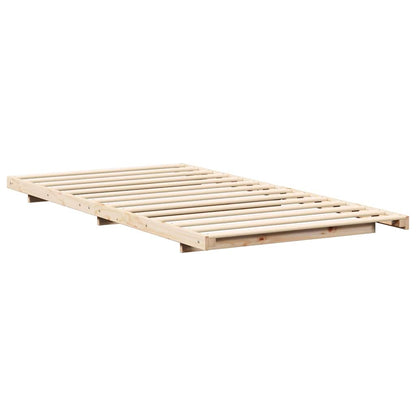 Bed Frame Brown 90 x 220 cm Solid Pine Wood