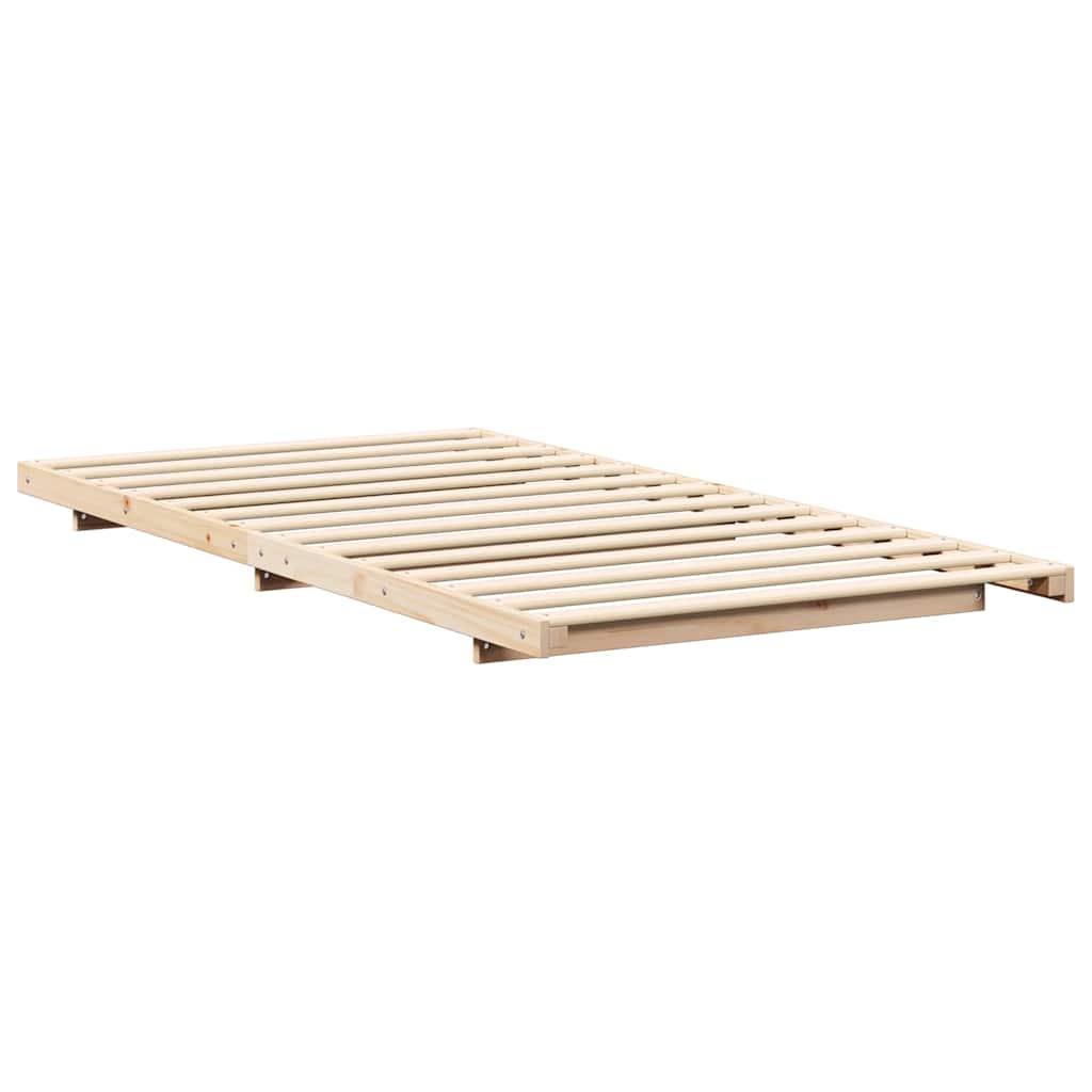 Bed Frame Brown 90 x 220 cm Solid Pine Wood