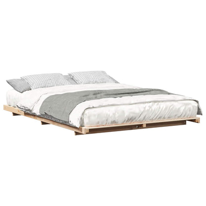 Bed Frame Brown 140 x 220 cm Solid Pine Wood