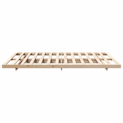 Bed Frame Brown 140 x 220 cm Solid Pine Wood