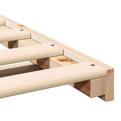 Bed Frame Brown 160 x 220 cm Solid Pine Wood