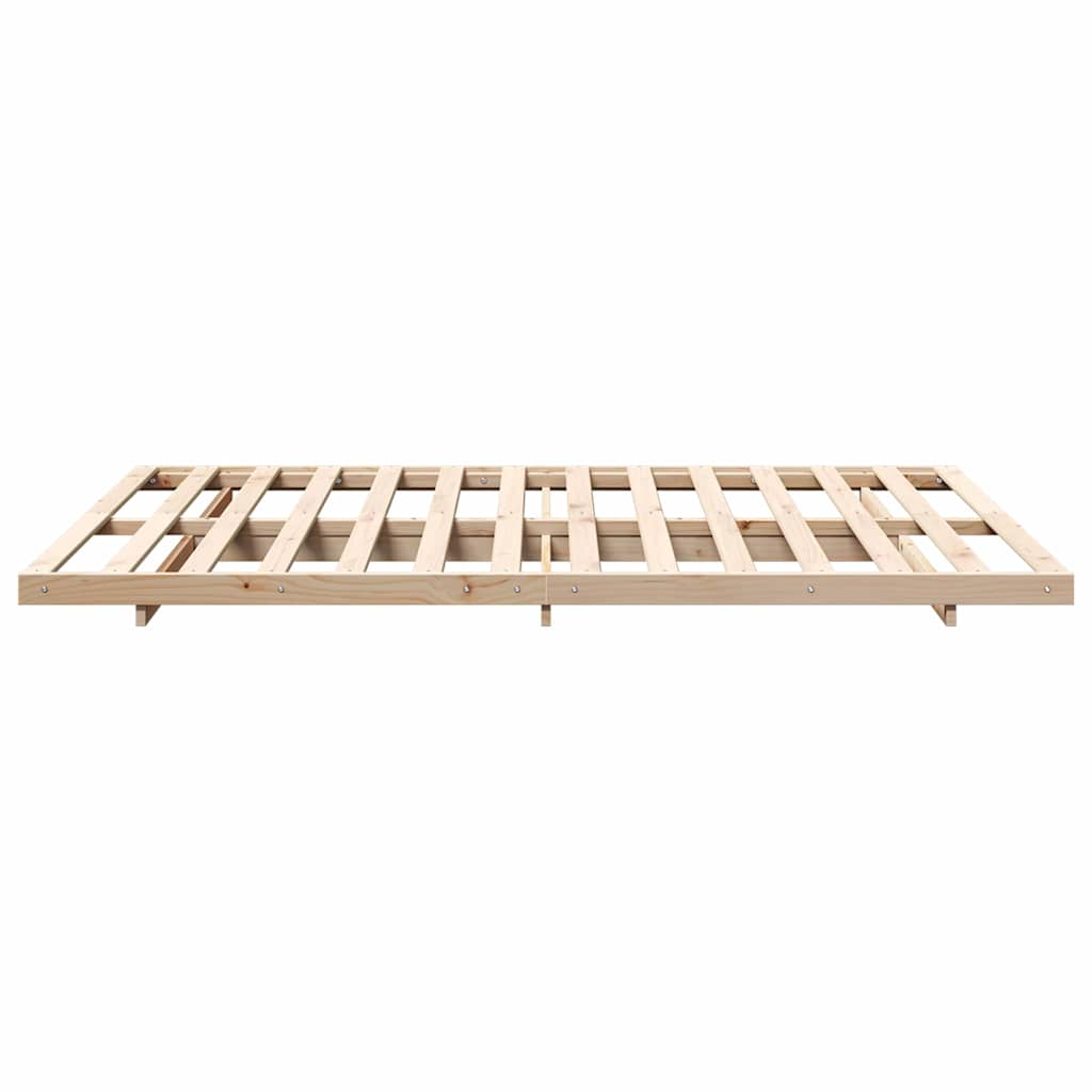 Bed Frame Brown 160 x 220 cm Solid Pine Wood
