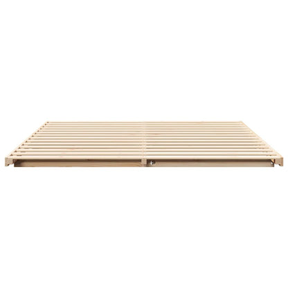 Bed Frame Brown 180 x 220 cm Solid Pine Wood