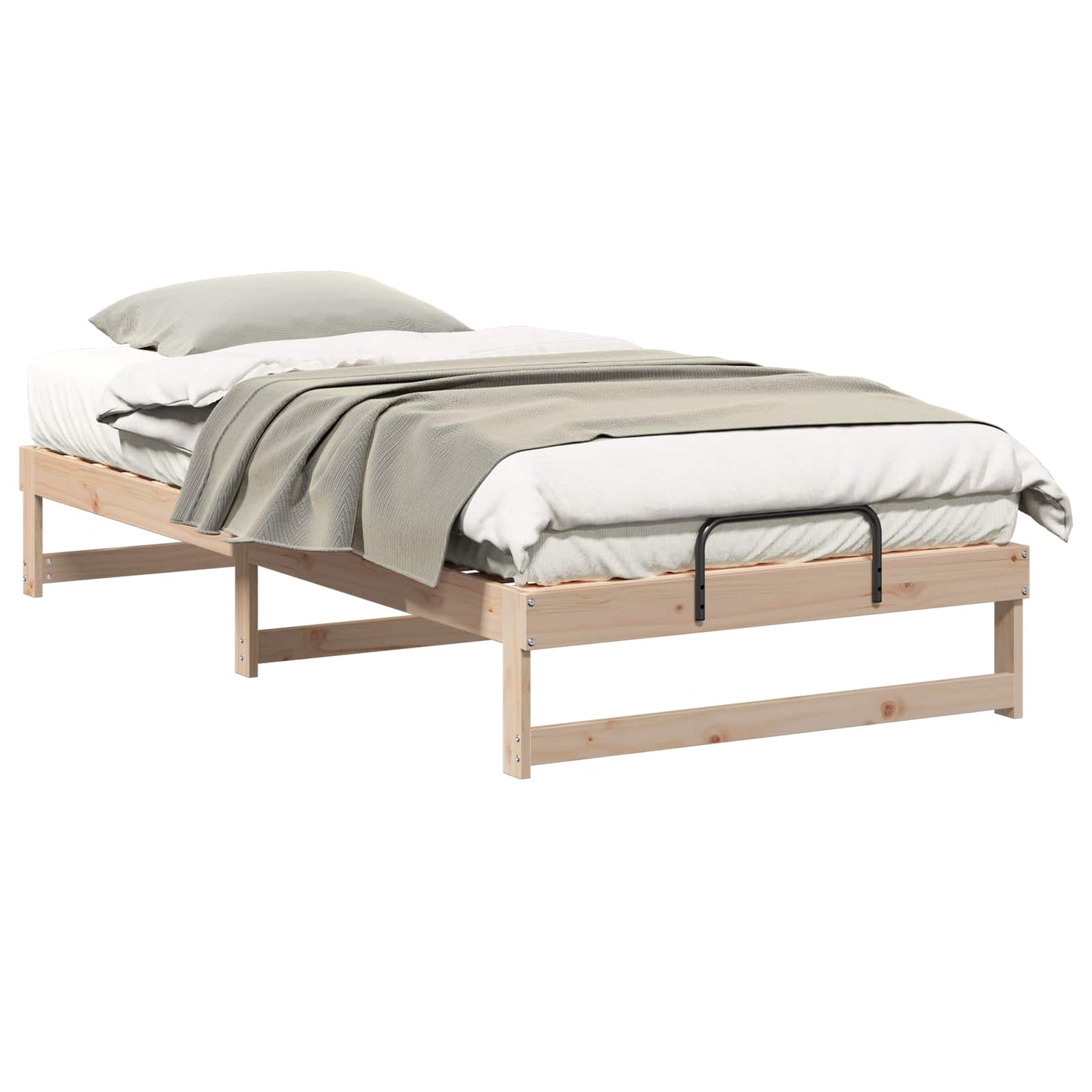 Bed Frame Brown 100 x 200 cm Solid Pine Wood