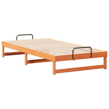Bed Frame Brown 100 x 200 cm Solid Pine Wood