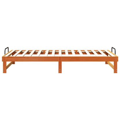 Bed Frame Brown 100 x 200 cm Solid Pine Wood