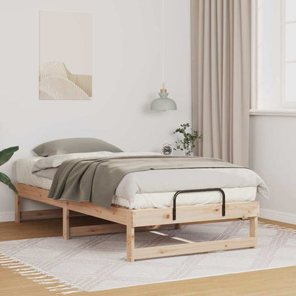 Bed Frame Brown 90 x 200 cm Solid Pine Wood