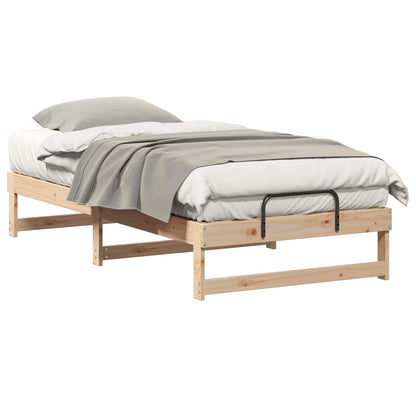 Bed Frame Brown 90 x 200 cm Solid Pine Wood