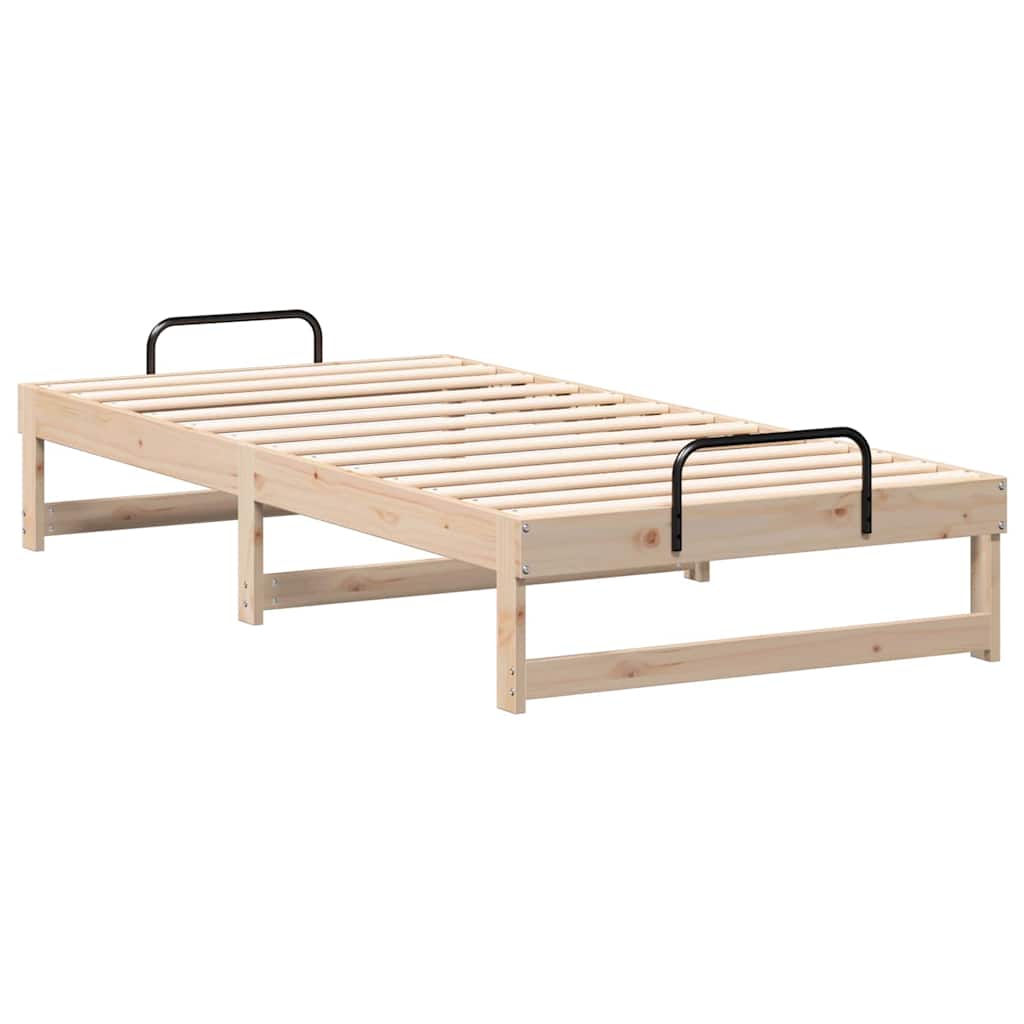 Bed Frame Brown 90 x 200 cm Solid Pine Wood