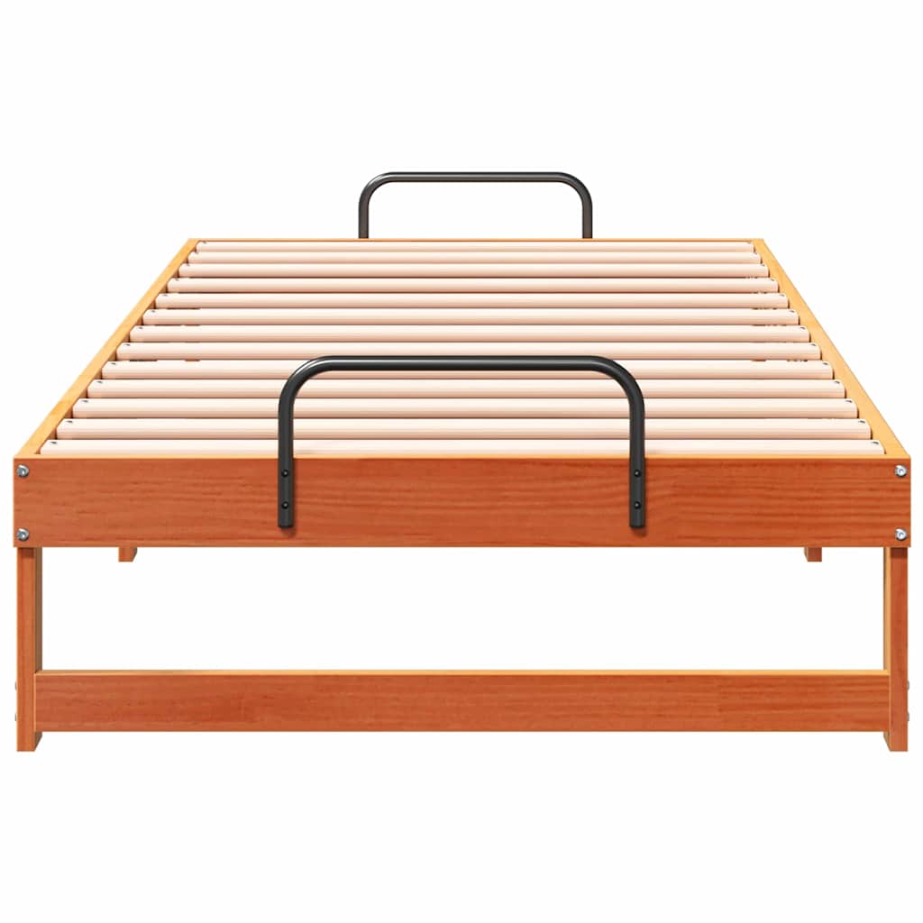 Bed Frame Brown 90 x 200 cm Solid Pine Wood