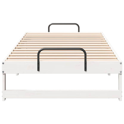 Bed Frame White 90 x 190 cm Solid Pine Wood