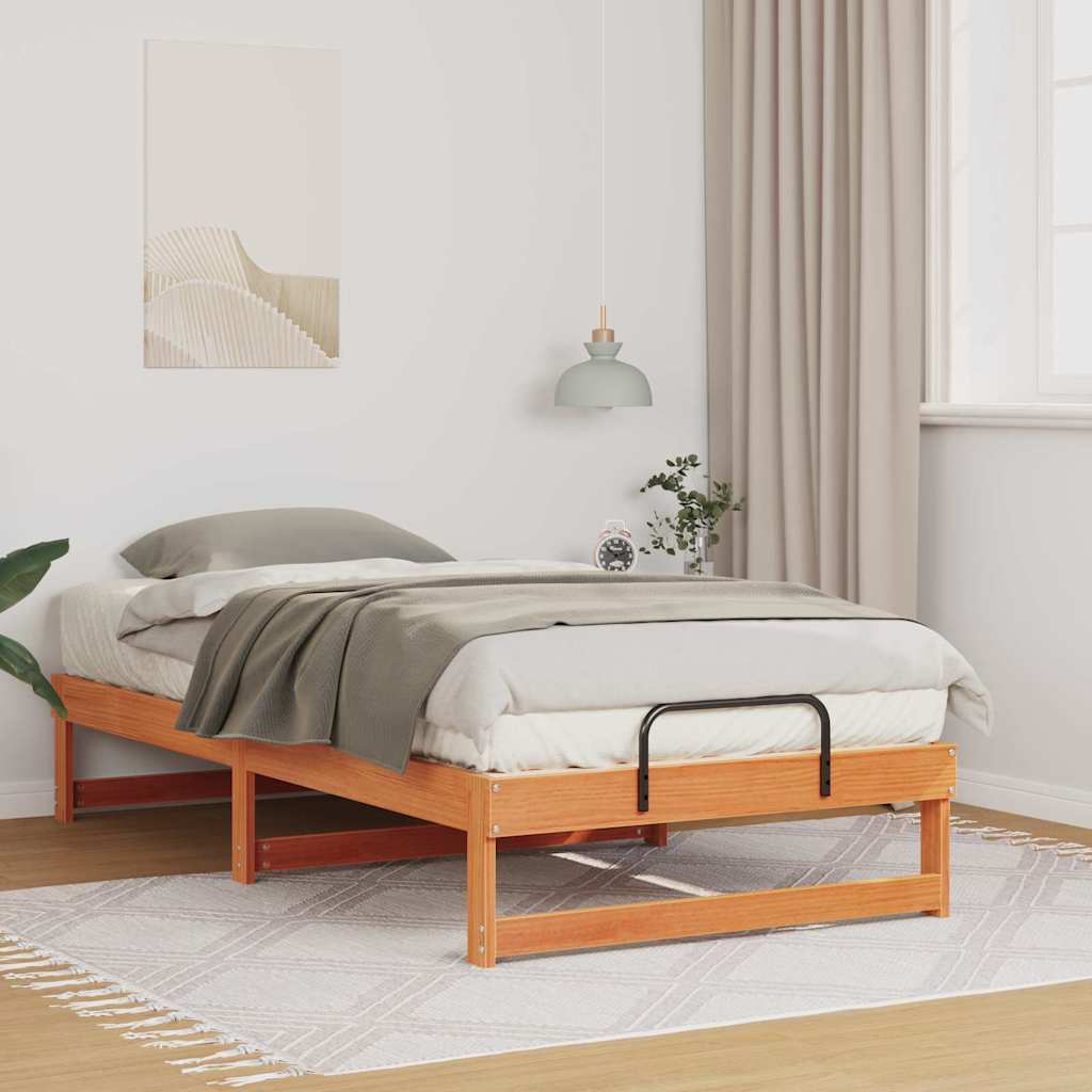 Bed Frame Brown 90 x 190 cm Solid Pine Wood