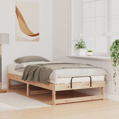 Bed Frame Brown 75 x 190 cm Solid Pine Wood
