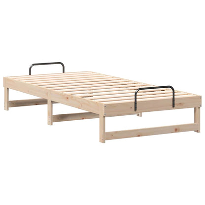 Bed Frame Brown 75 x 190 cm Solid Pine Wood
